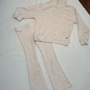 H&M Light Gray/Cream Knit Set